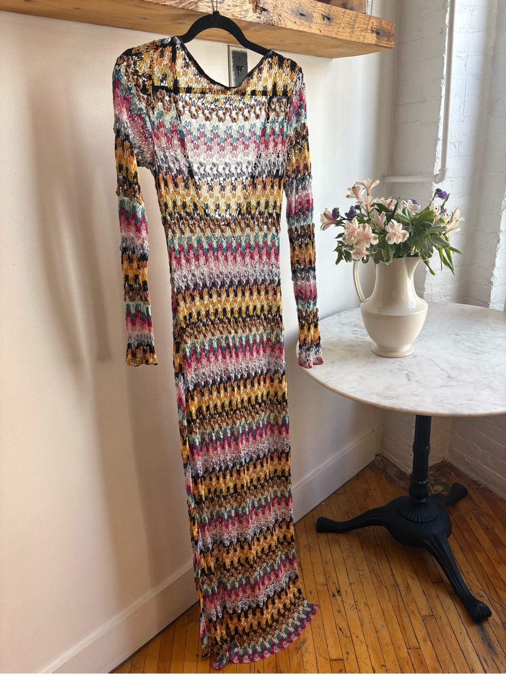 Missoni Multicolor Zigzag Knit Maxi Dress - Picture 4 of 8